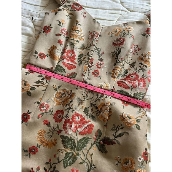 Markarian Apollonia Gold Floral Brocade 8 Dress - Picture 12 of 14